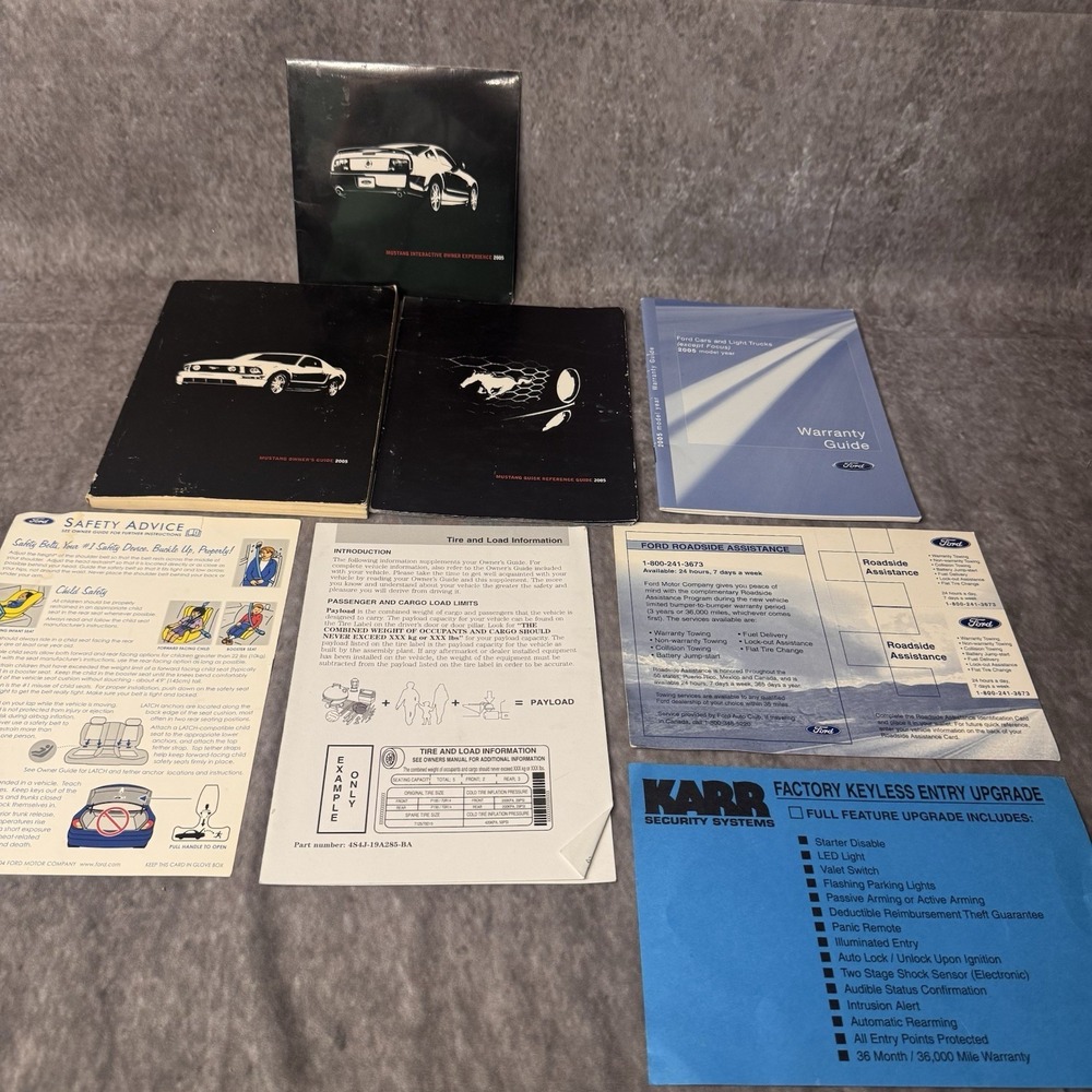 2005 Ford Mustang Owners Manual Books Interactive CD Reference Warranty Guide